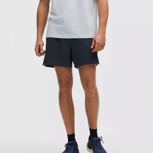 Lululemon Mens Zeroed In Lined Navy Short 5" Navy Sz XL